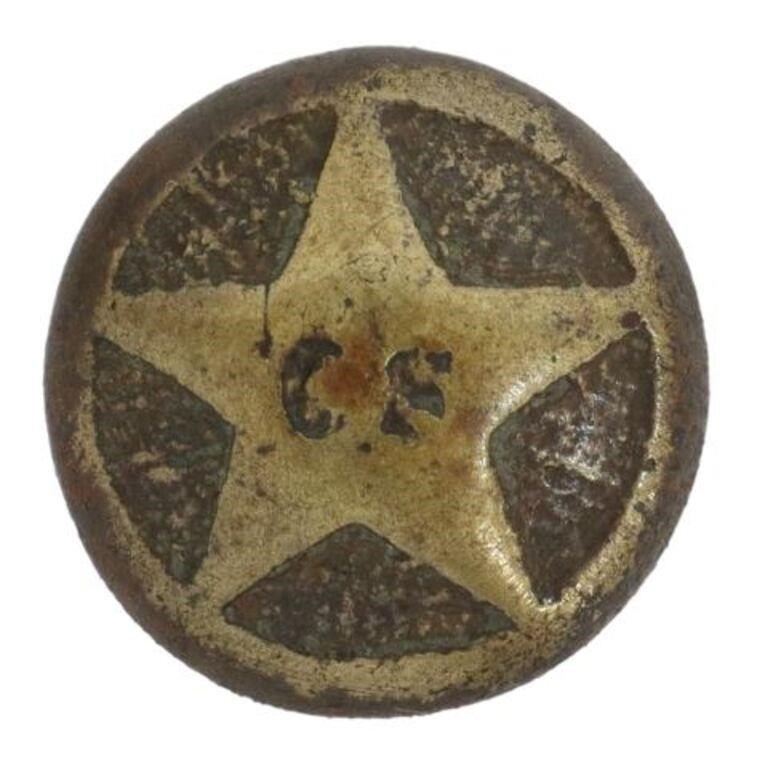 Appraisal: Texas Civil War button c s convex depicting a five-pointed