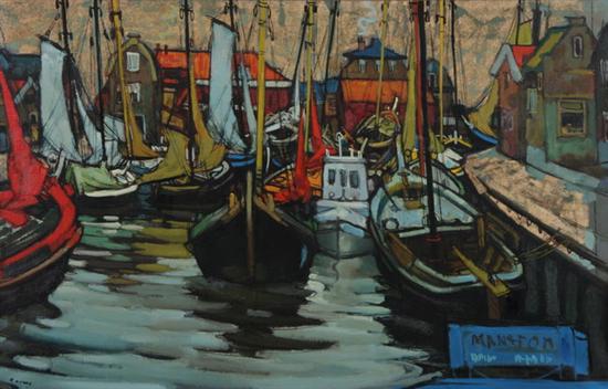 Appraisal: JESUS CASAUS Spanish b SPAKENBURG HARBOR signed lower left Oil