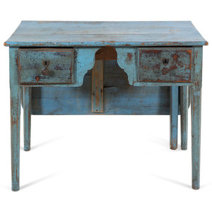 Appraisal: A Spanish Colonial Painted Drop-Leaf Desk Circa Height x width