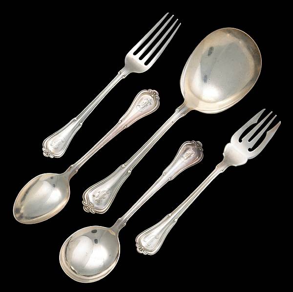 Appraisal: Property of various owners Comprising table forks dessert forks fish