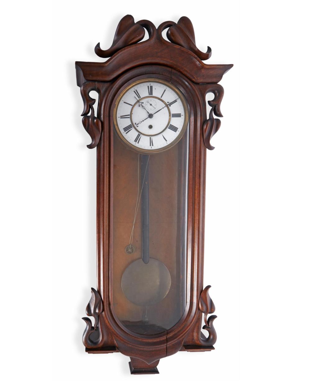 Appraisal: A VIENNESE REGULATOR CLOCKA Viennese regulator clock Late th early