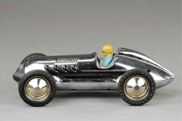 Appraisal: INGAP RACER Italy later issue bright nickel tin finish seated