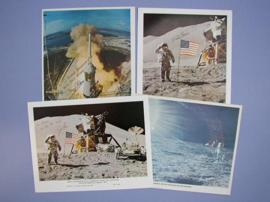 Appraisal: Apollo Mission Lithographs A group of four Apollo launch and