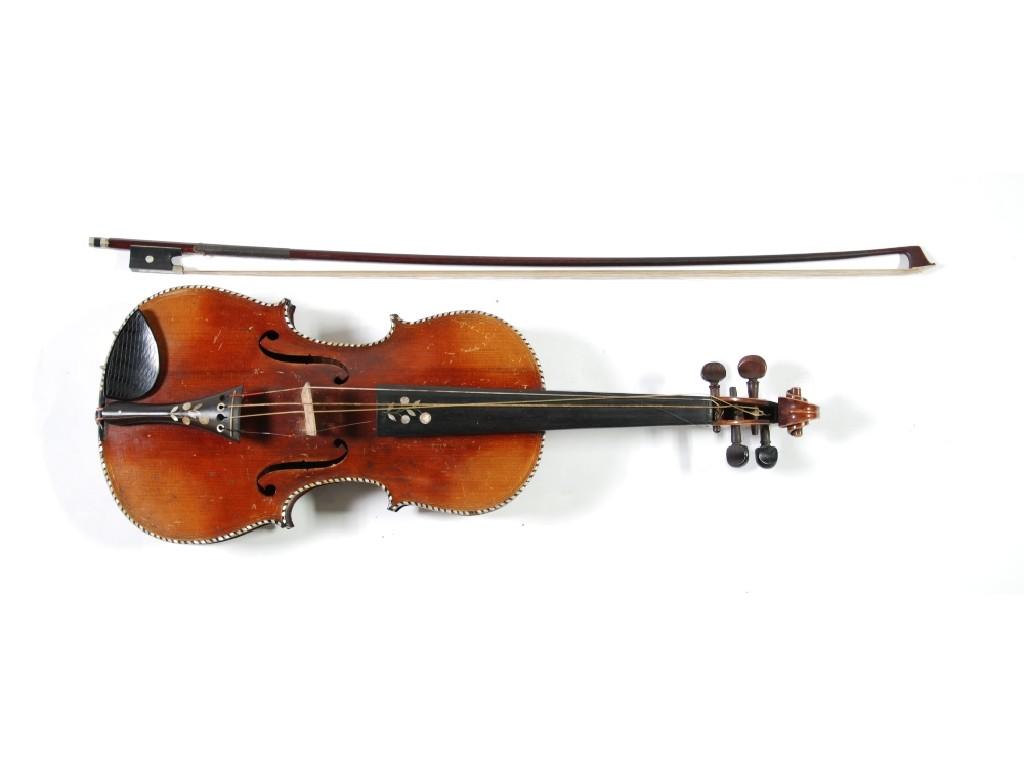 Appraisal: LATE NINETEENTH EARLY TWENTIETH CENTURY VIOLIN the figured two piece