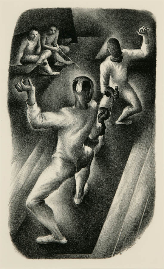 Appraisal: Benton Spruance American - The Fencers Fine and Looney Lithograph