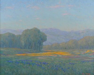 Appraisal: William Ballantine Dorsey American b Landscape with Bluebells Oil on