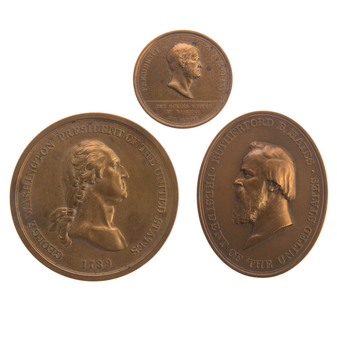 Appraisal: Medals George Washington Peace and Friendship Size inches bronze With