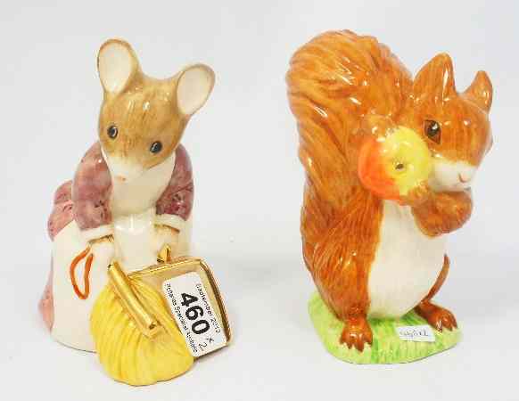 Appraisal: Beswick Beatrix Potter Large Gold Script Figures Hunca Munca Sweeping