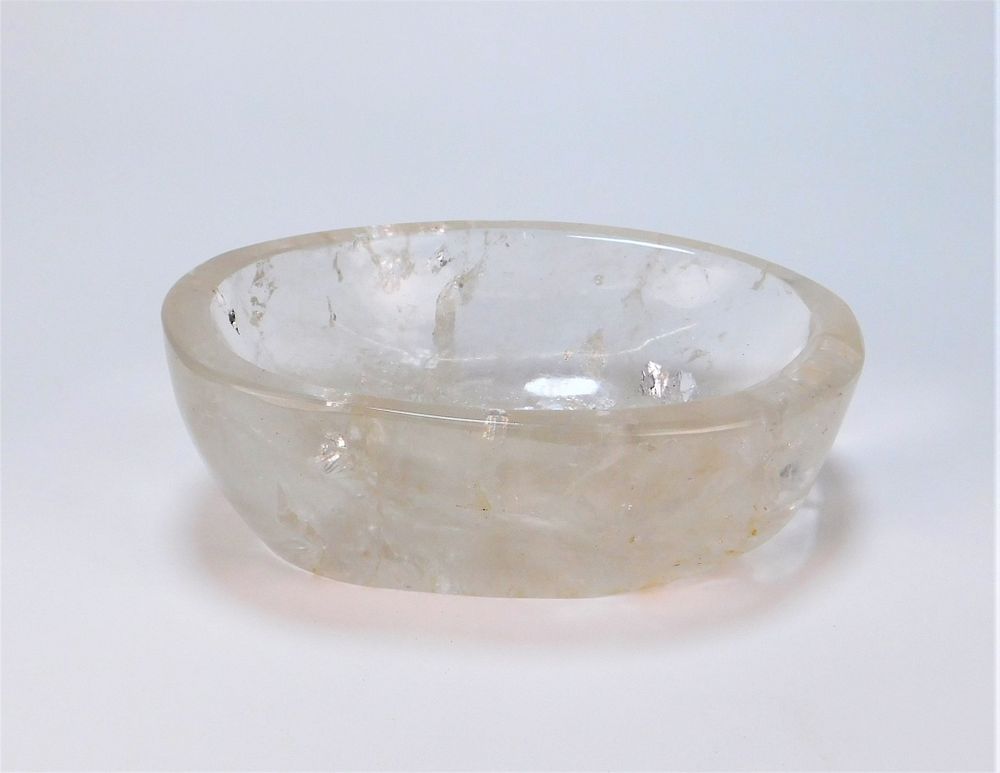 Appraisal: Antique Chinese Carved Clear Rock Crystal Bowl China th C