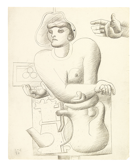 Appraisal: LE CORBUSIER Buste de Femme et Nature Morte Silverpoint drawing