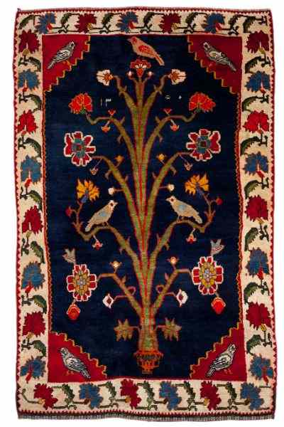 Appraisal: Rare Kashgai Tree of Life Rug swool foundation and pile