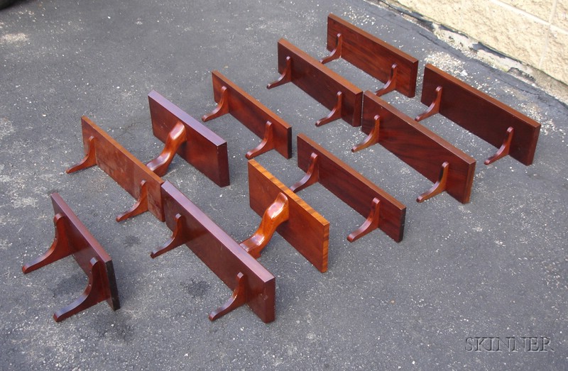 Appraisal: Lot of Eleven Mahogany Shelves of Various Designs for the