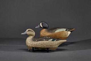 Appraisal: Blue-Winged Teal PairWildfowler Decoys - Old Saybrook CT c While