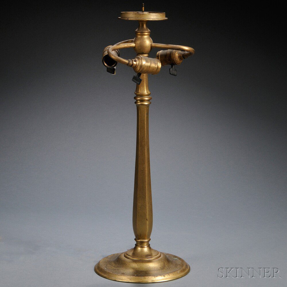 Appraisal: Tiffany Colonial Table Lamp Base Bronze New York early th