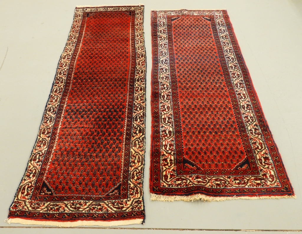 Appraisal: PR ESTATE SERABEND RED GROUND RUNNER RUGS Persia Mid th