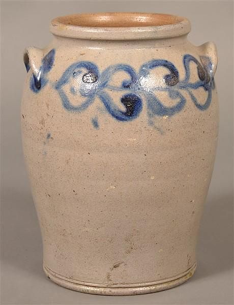 Appraisal: One Gal Stoneware Crock with Blue Slip Dec th Century