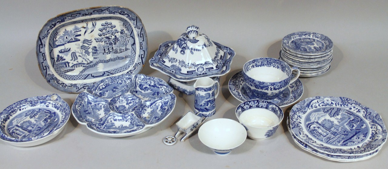 Appraisal: Various blue and white to include Copeland Spode Italian Hors