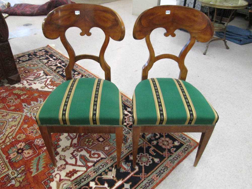 Appraisal: A SET OF FOUR BIEDERMEIER DINING CHAIRS German c -