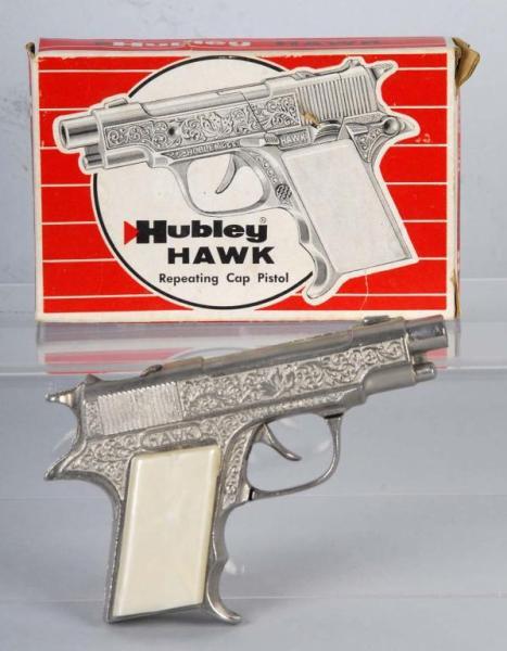 Appraisal: Hubley Hawk Cap Gun Description Includes box Toy Excellent Box