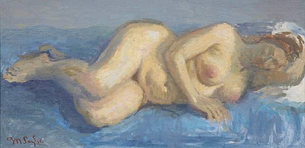 Appraisal: Property from a Private Collection Tucson Arizona Resting Nude signed