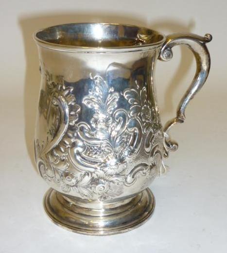 Appraisal: A GEORGE II MUG makers Williams Shaw Priest London of