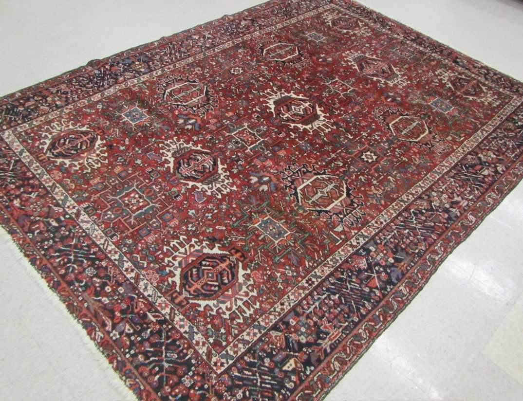 Appraisal: SEMI-ANTIQUE PERSIAN KARAJA CARPET Karaja village region East Azerbaijan Province