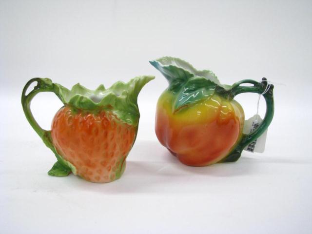 Appraisal: Royal Bayreuth Fruit Two Items including a strawberry motif creamer