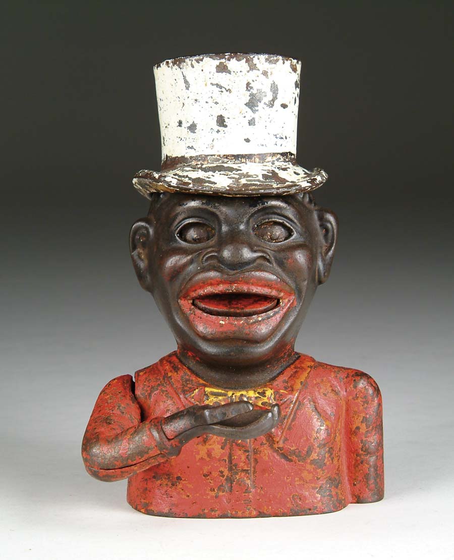 Appraisal: JOLLY N WITH HIGH HAT MECHANICAL BANK Manufactured by John