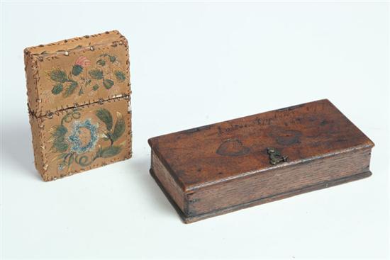 Appraisal: TWO BOXES Oak box for a gold kit probably English