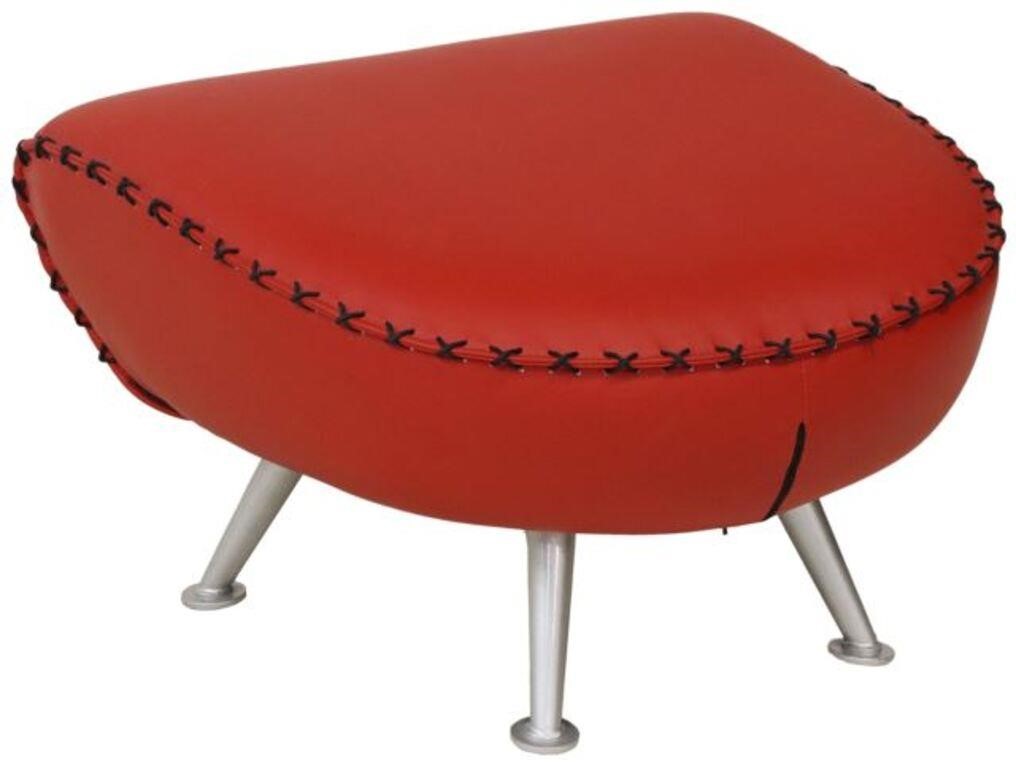 Appraisal: Modern Vitali footstool Zuri Furniture st c shaped frame upholstered