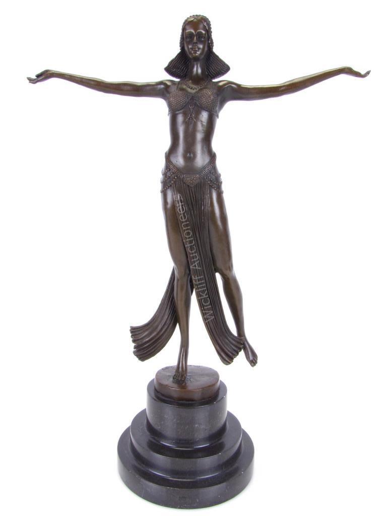 Appraisal: After Joe Descomps France - an Art Deco bronze The