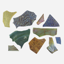 Appraisal: Tiffany Studios COLLECTION OF TEN FAVRILE GLASS FRAGMENTS USA c