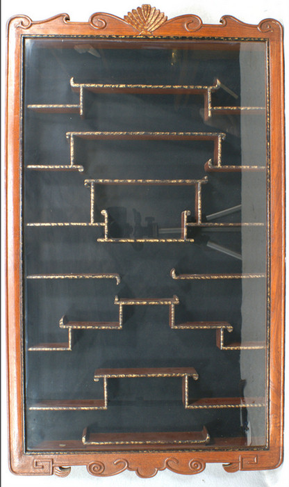 Appraisal: Chinese wall curio cabinet - h th c Estimate -