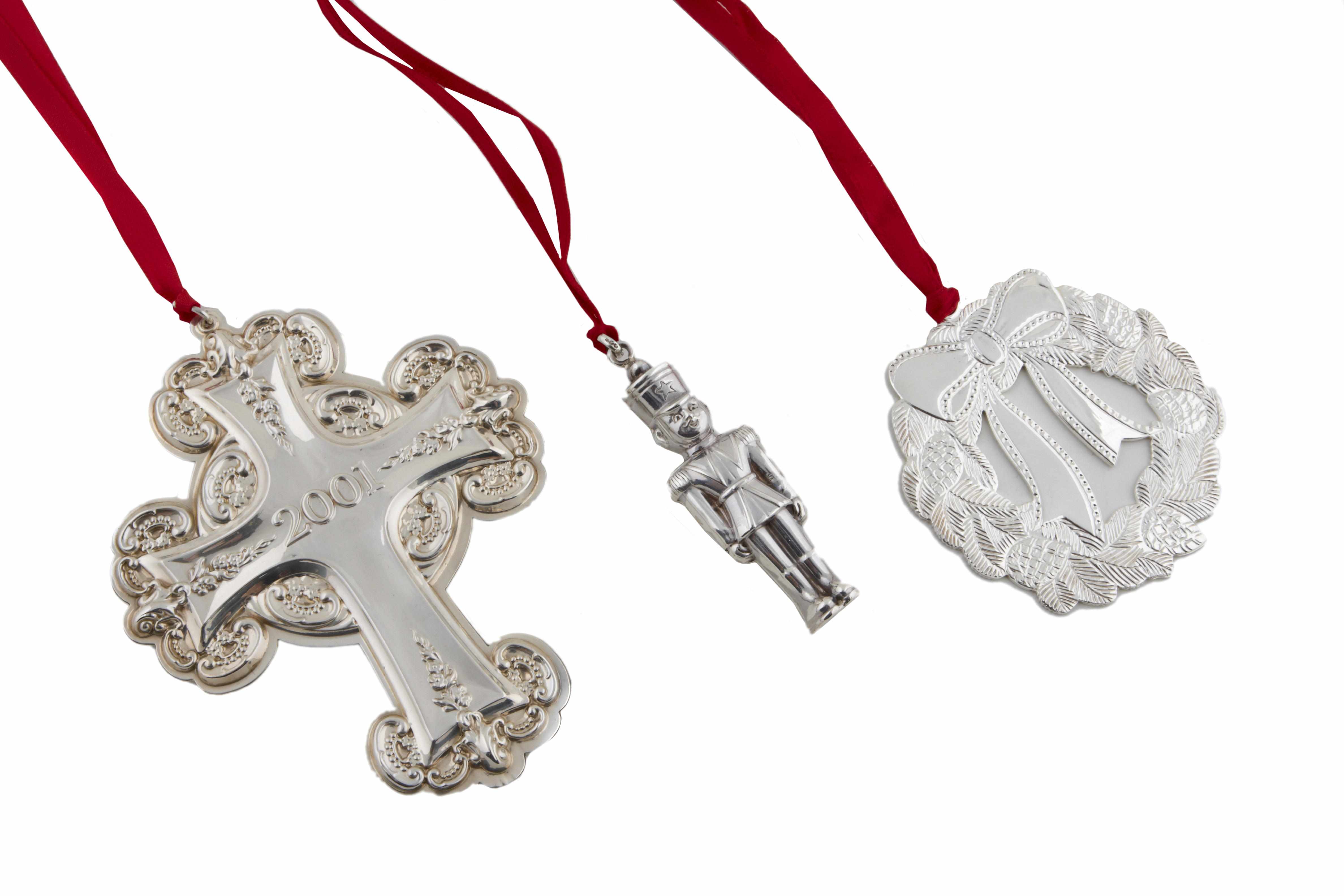 Appraisal: Collection of sterling limited edition Christmas ornaments Comprising and Christmas