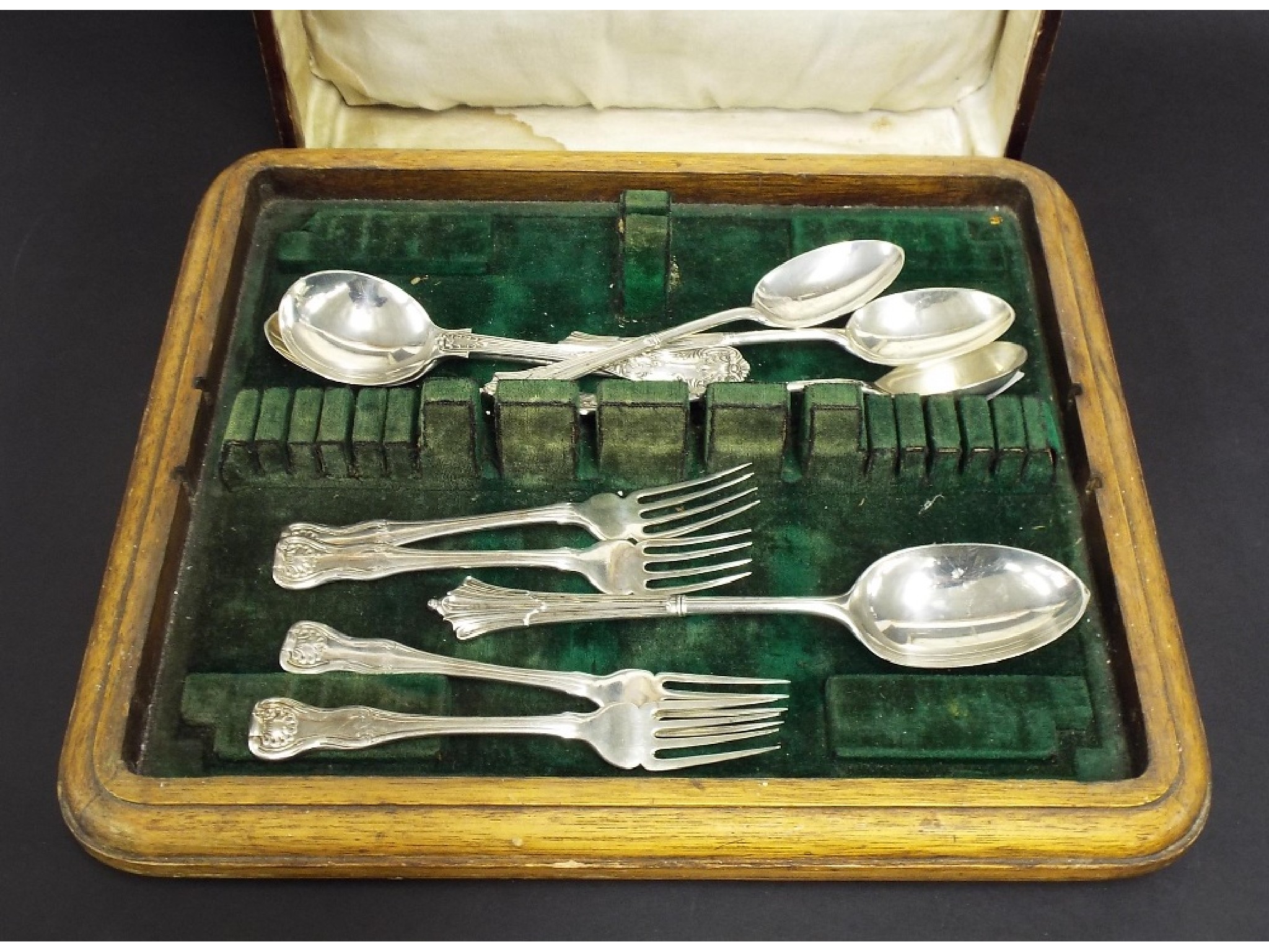 Appraisal: Collection of various th century flatware to include four Albany