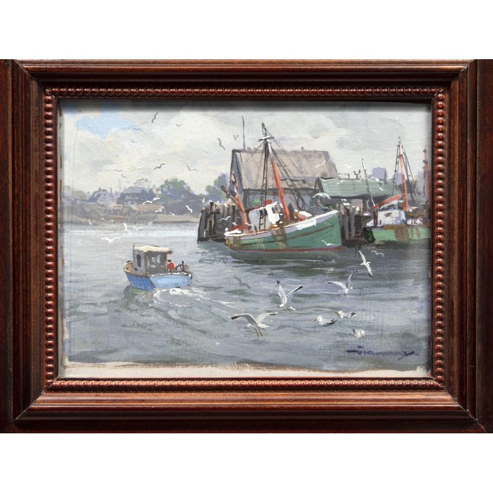 Appraisal: CHARLES VICKERY AMERICAN - OIL ON ILLUSTRATION BOARDUndated signed lower