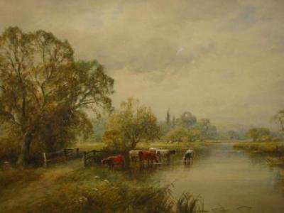 Appraisal: HENRY JOHN KINNAIRD The Thames at Pangbourne signed and inscribed