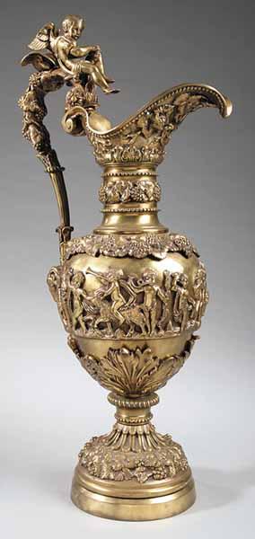 Appraisal: A Monumental Gilt Bronze Ewer in the Neo-Baroque Style th