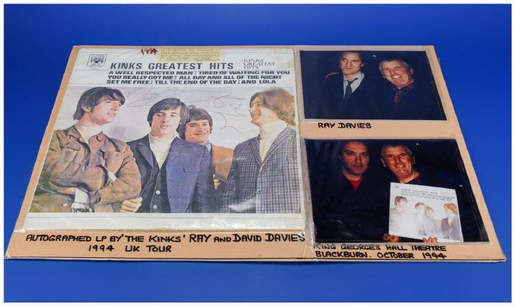 Appraisal: Kinks' Record Cover Autographed by Ray and David Davies on