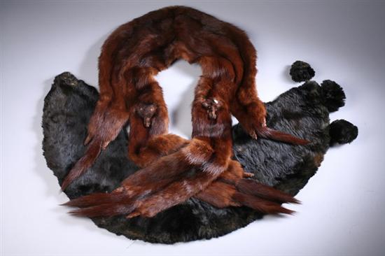 Appraisal: FIVE FUR STOLES Including two fox