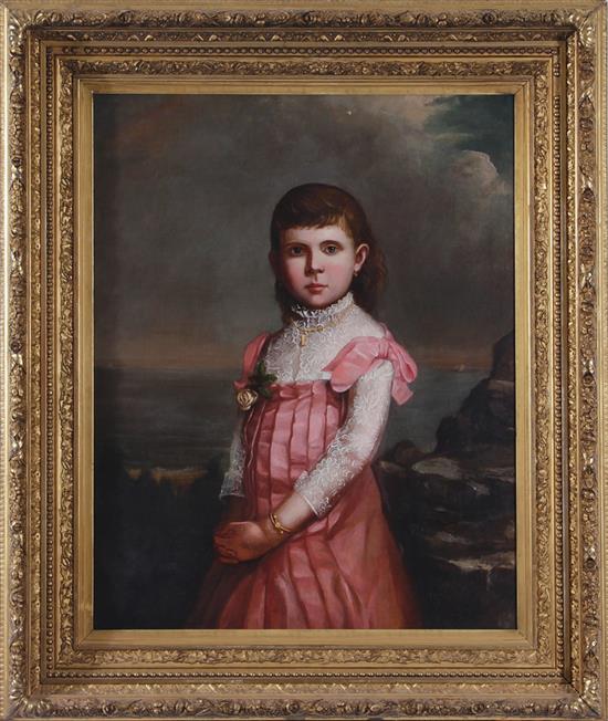 Appraisal: M V Nicole American th century PORTRAIT OF GIRL IN