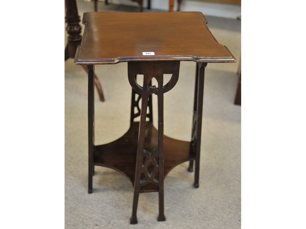 Appraisal: Arts and Crafts mahogany two tier occasional table