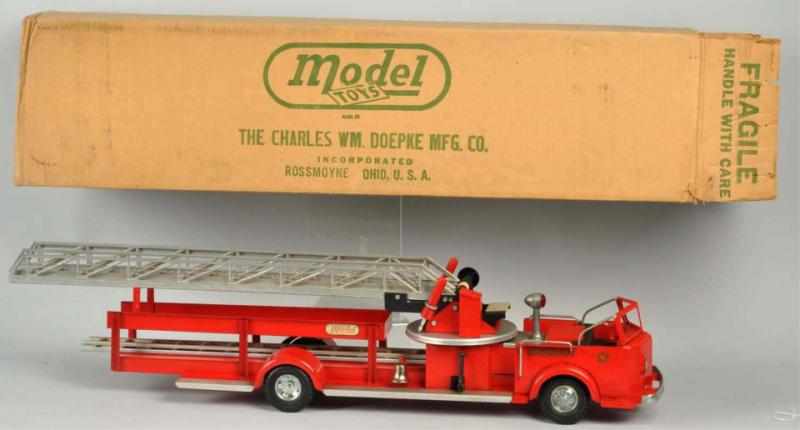 Appraisal: Pressed Steel Doepke Model Toys Fire Ladder Truck American Rossmoyne