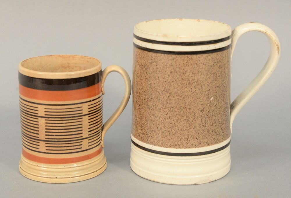 Appraisal: Two Mocha Mugs to include one with granite height inches