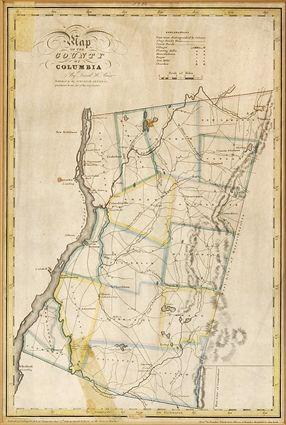 Appraisal: BURR DANIEL MAP OF THE COUNTY OF COLUMBIA Engraved map