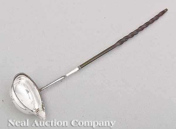 Appraisal: An English Crested Sterling Silver Toddy Ladle c marks rubbed