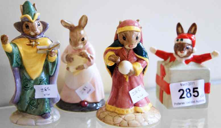 Appraisal: Royal Doulton Bunnykins Christmas Surprise DB Mystic DB Fortune Teller