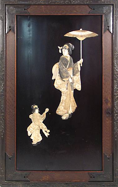 Appraisal: A Japanese Shibayama narrative panel late Meiji period circa framed