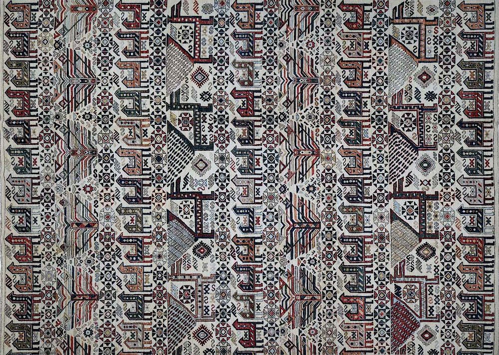 Appraisal: Akstafa Design Caucasian Hand Knotted Oriental Rug Akstafa Design Caucasian