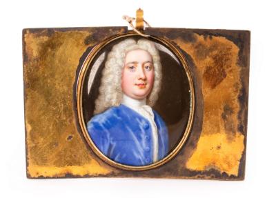 Appraisal: Attributed to Christian Zincke - Portrait Miniature in enamel of